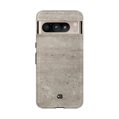 Grey Tough Phone Case for Google Pixel - Brutalist Stone Grit