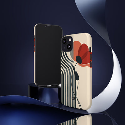 Modernist Poppy · Tough Phone Case for iPhone · Beige