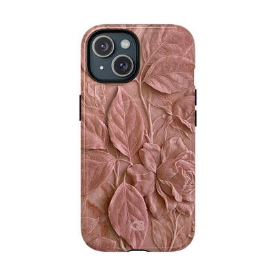 Blush Rose Relief · Tough 2.0 Magnetic Phone Case for iPhone · Pink