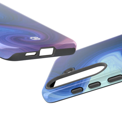 Azure Fluid Swirl · Tough Phone Case for Samsung · Blue