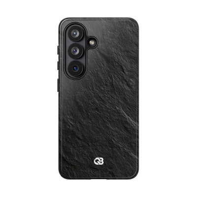 Black Tough Phone Case for Samsung - Raw Obsidian Slate