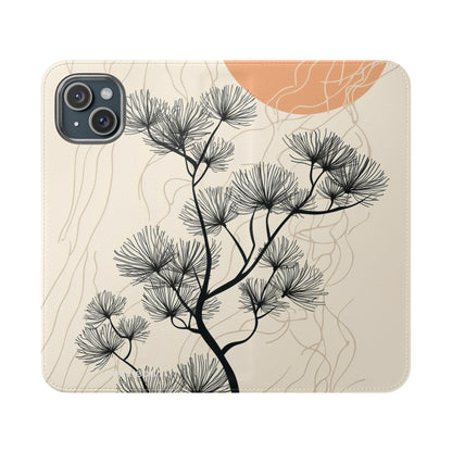 Spiky Tree Sunset - iPhone 15 Plus Case - Wallet