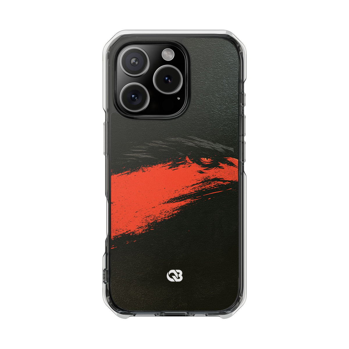 Crimson Raptor Noir · Clear Impact Magnetic Phone Case for iPhone ·  Black