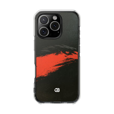 Crimson Raptor Noir · Clear Impact Magnetic Phone Case for iPhone ·  Black