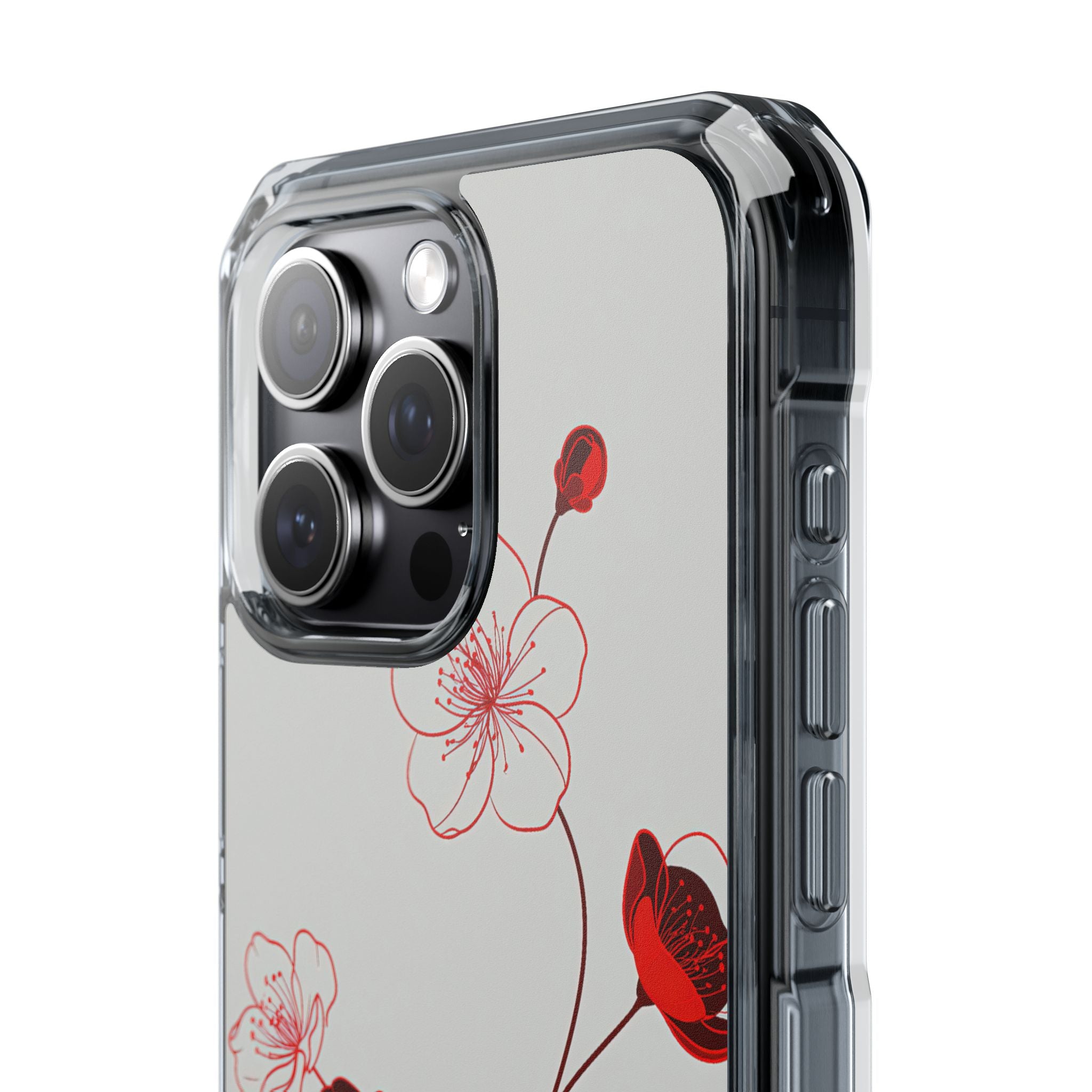 Red Impact MagSafe Phone Case for iPhone - Kyoto Ember Bloom