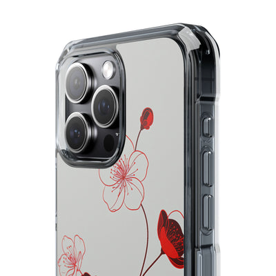 Red Impact MagSafe Phone Case for iPhone - Kyoto Ember Bloom