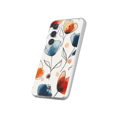 Ink Watercolor Tulips · Soft Custodia per Samsung