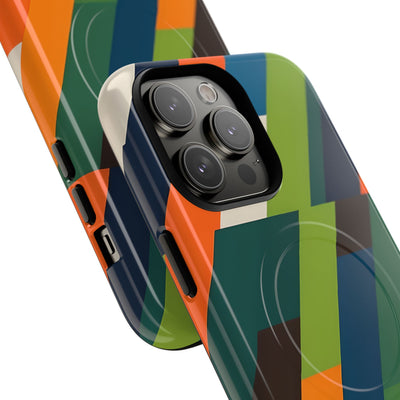 Angled Retro Mosaic · Tough+ Phone Case for iPhone · Magsafe