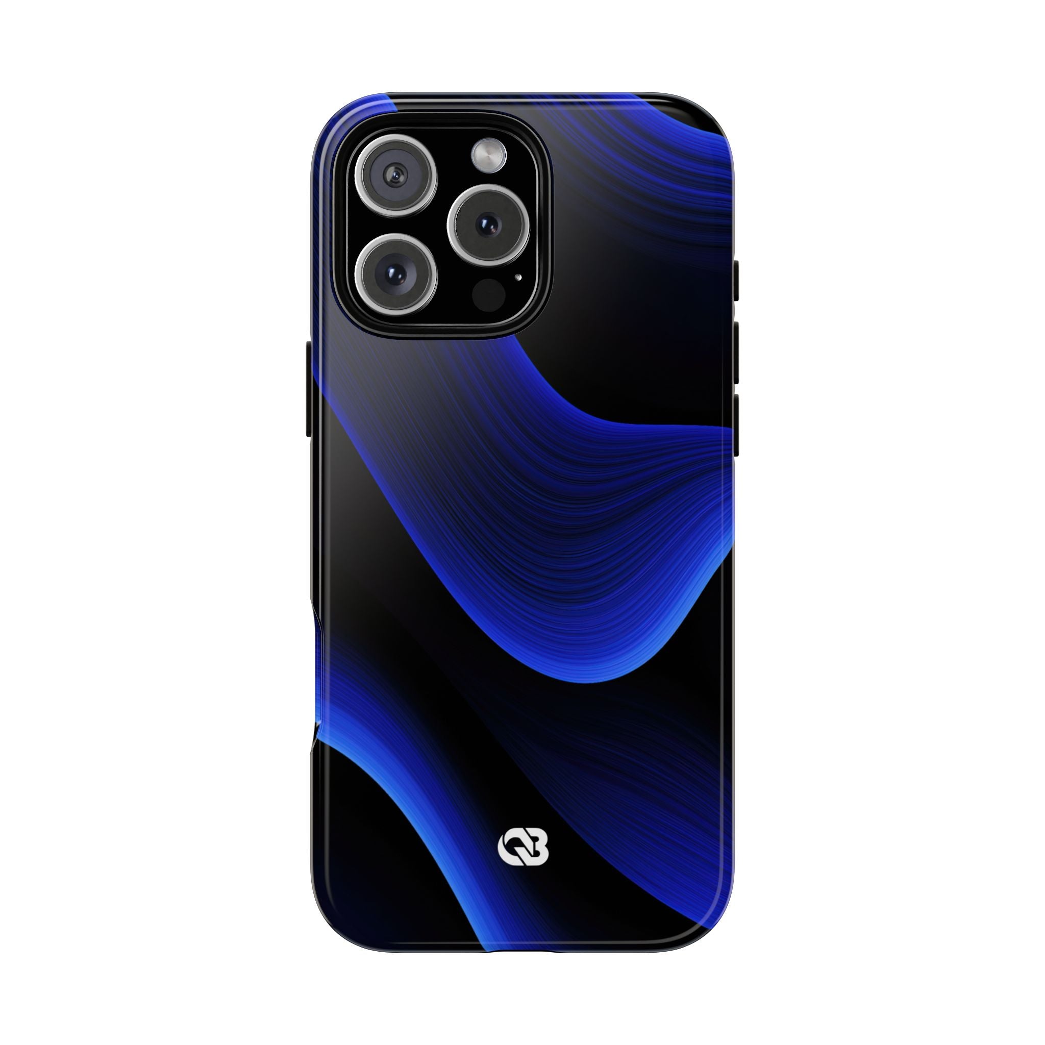 Blue Tough Phone Case for iPhone - Electric Cobalt Flow