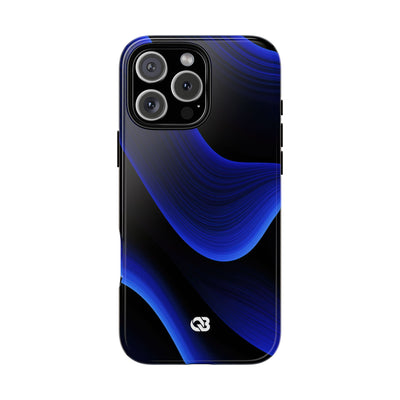 Blue Tough Phone Case for iPhone - Electric Cobalt Flow