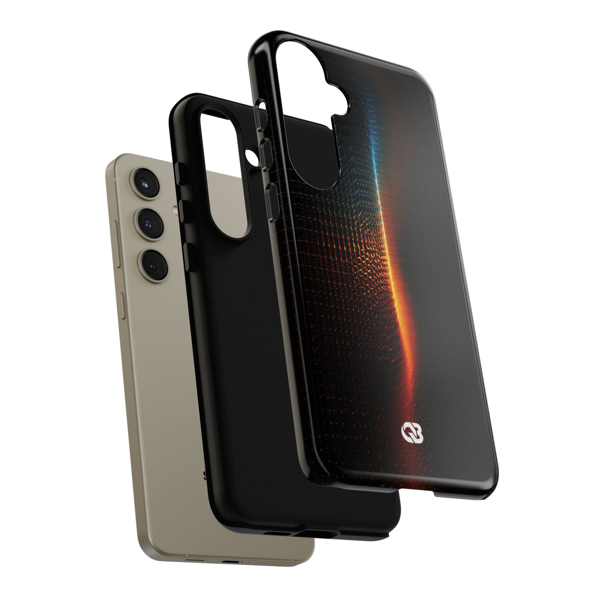 Luminous Refraction Grid · Tough Phone Case for Samsung · Black