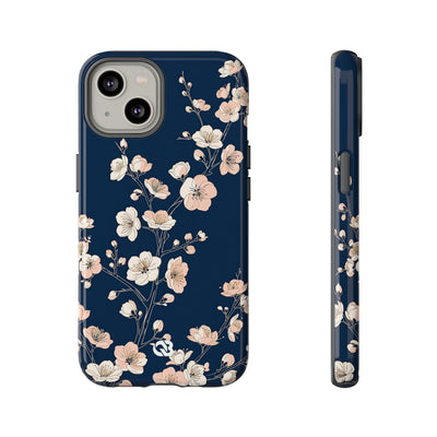 Midnight Plum Blossom · Tough Phone Case for iPhone · Blue