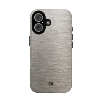 Brushed Silver Alloy · Tough 2.0 Magnetic Phone Case for iPhone · Silver