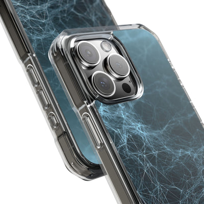 Teal Impact MagSafe Phone Case for iPhone - Arctic Neural Mesh
