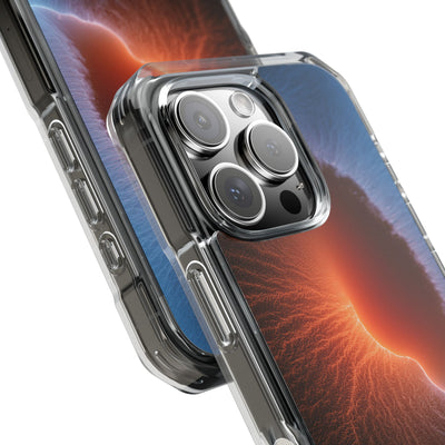Thermal Aura Pulse · Clear Impact Magnetic Phone Case for iPhone · Blue