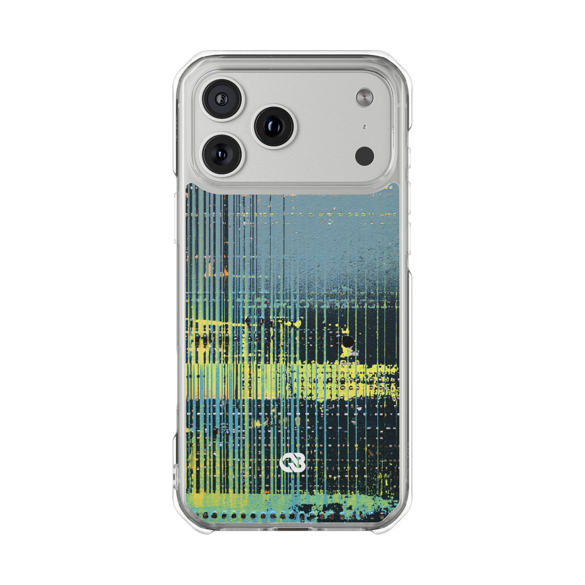 Acid Raster Circuit · Clear Impact Magnetic Phone Case for iPhone · Teal