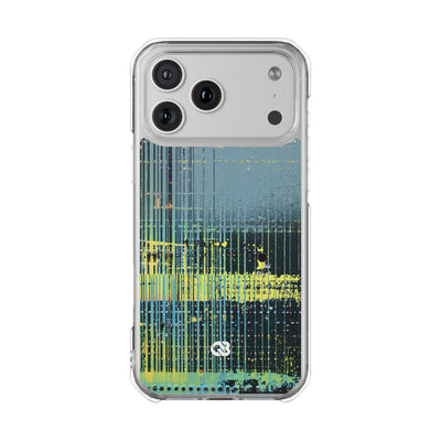 Acid Raster Circuit · Clear Impact Magnetic Phone Case for iPhone · Teal