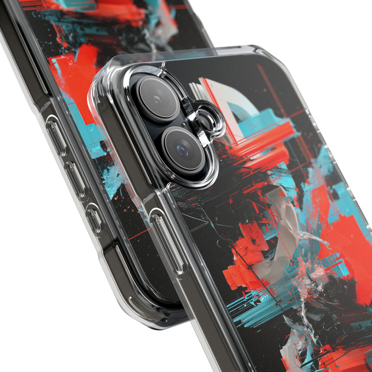 Fragmented Cyber Core · Clear Impact Magnetic Phone Case for iPhone ·  Black