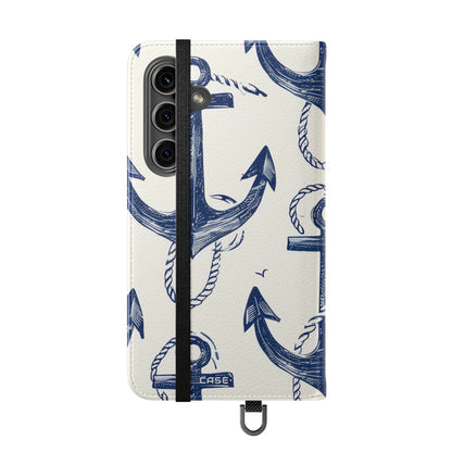 Blue Anchor Breeze - Samsung S24 Case - Wallet