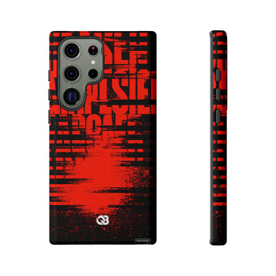 Crimson Redaction · Tough Phone Case for Samsung · Black