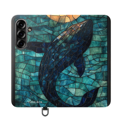 Blue Whale Mosaic - Samsung S25 Case - Lompakko