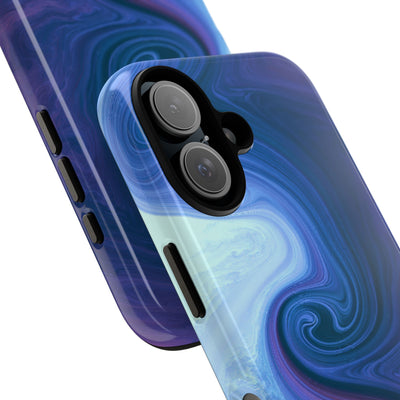Azure Fluid Swirl · Tough Phone Case for iPhone · Blue