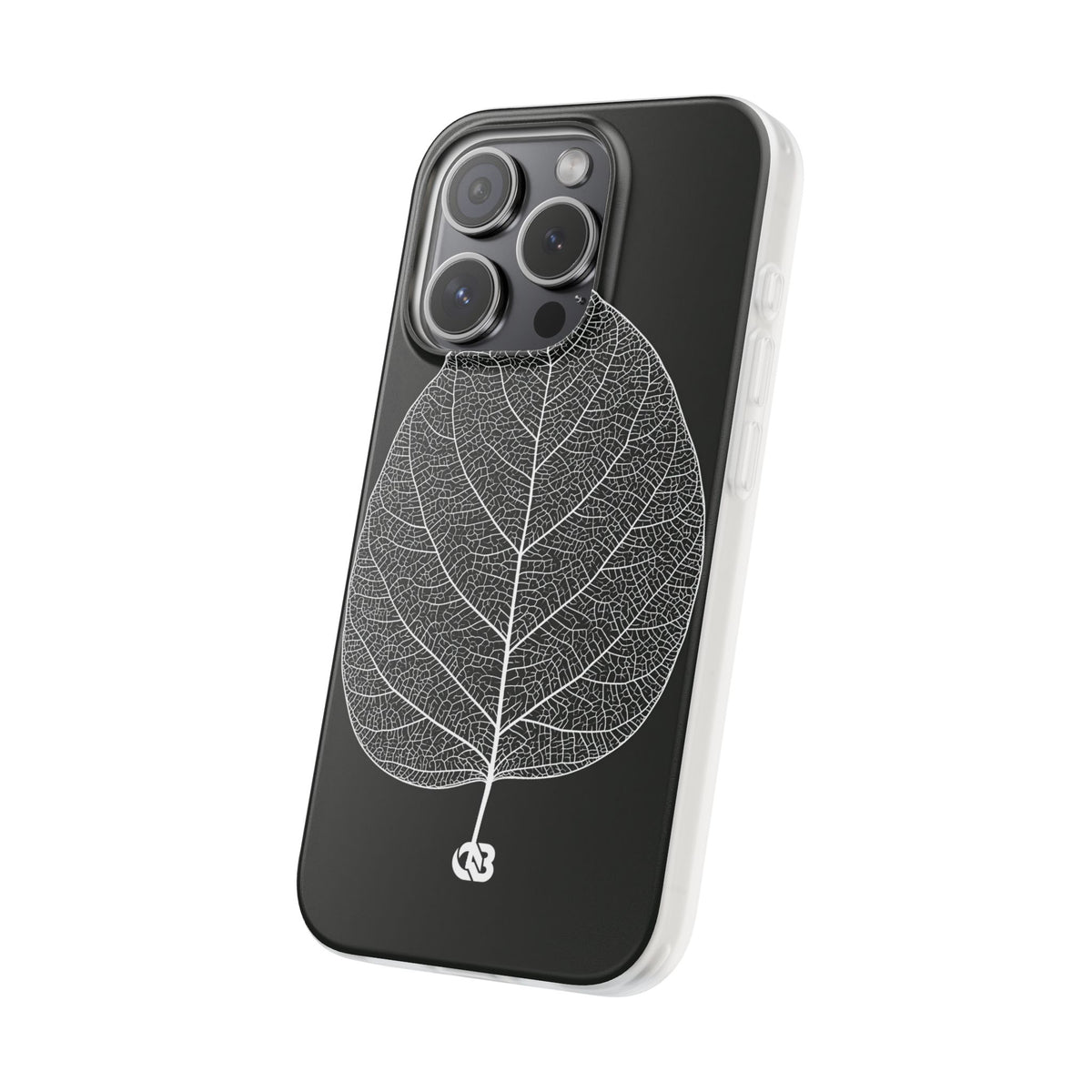 Monochrome Leaf Skeleton · Lite Phone Case for iPhone ·  Black