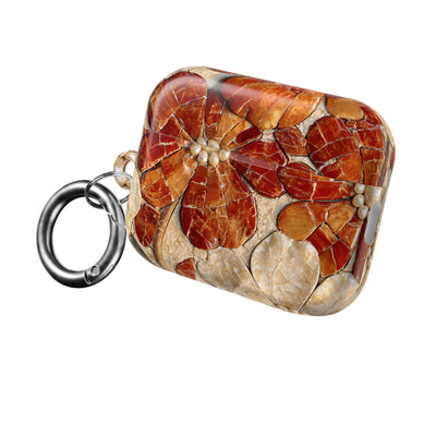 Carnelian Pearl Bloom · Hard Case for AirPods & AirPods Pro · Orange