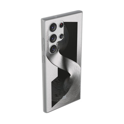 Grey Lite Phone Case for Samsung - Obsidian Moiré Wave