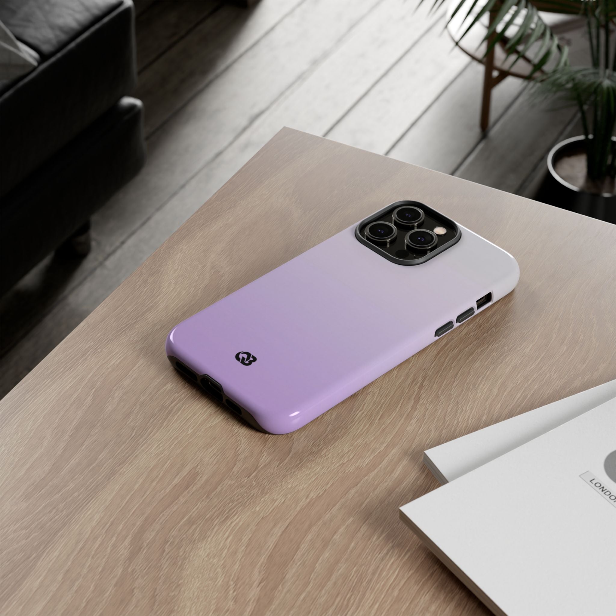 Purple Tough Phone Case for iPhone - Frosted Lavender Fade
