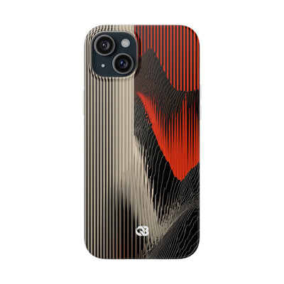 Red Lite Phone Case for iPhone - Crimson Pulse Topo