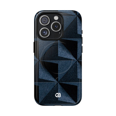 Blue Tough 2.0 Magsafe Phone Case for iPhone - Indigo Basalt Facets