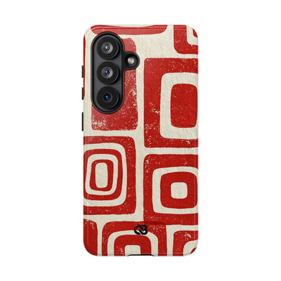 Vermilion Block Motif · Tough Phone Case for Samsung · Red