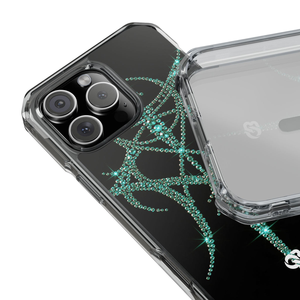 Teal Cyber Sigil · Clear Impact Magnetic Phone Case for iPhone · Teal