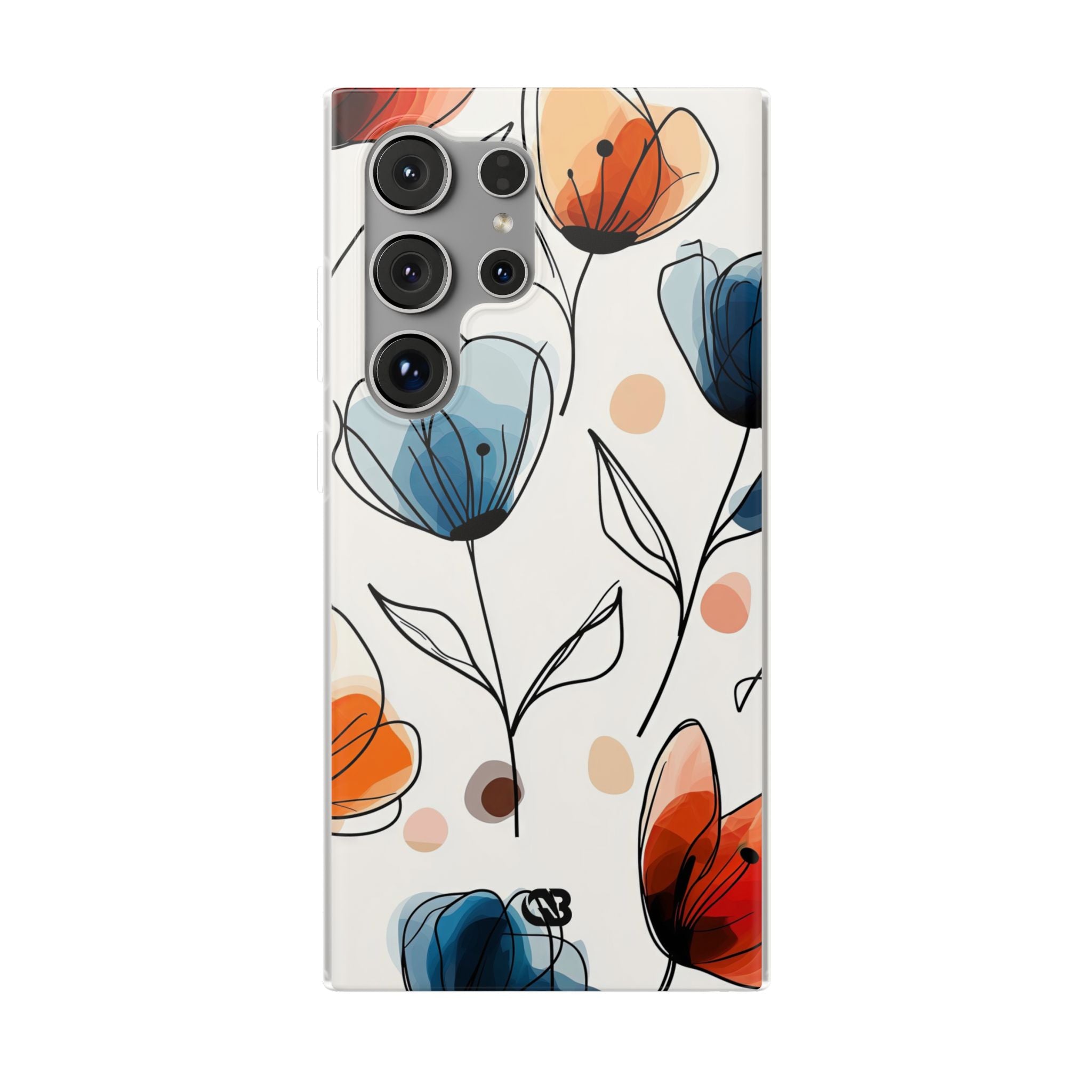 Ink Watercolor Tulips · Soft Custodia per Samsung