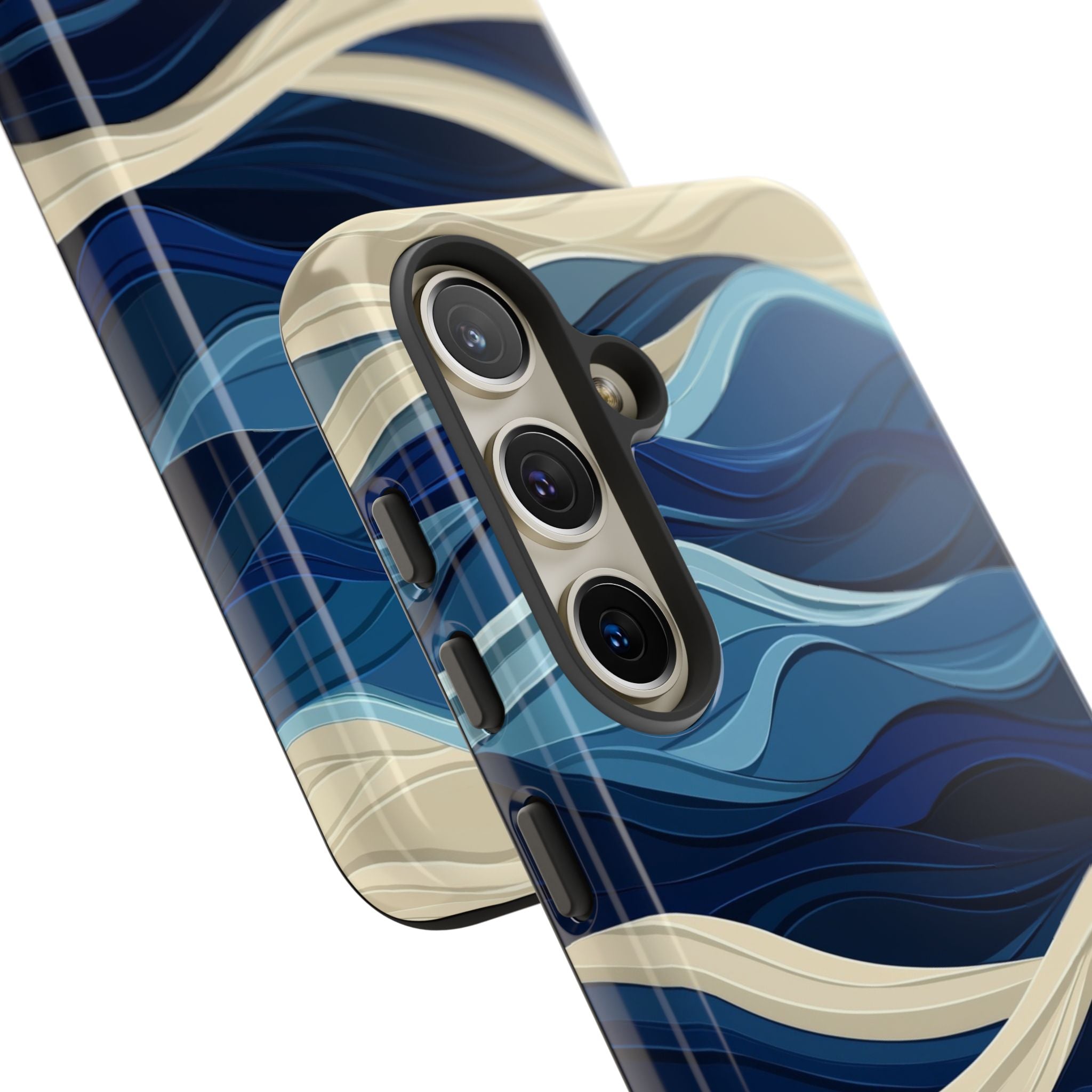 Cobalt Coast Layers · Coque de téléphone Tough pour Samsung