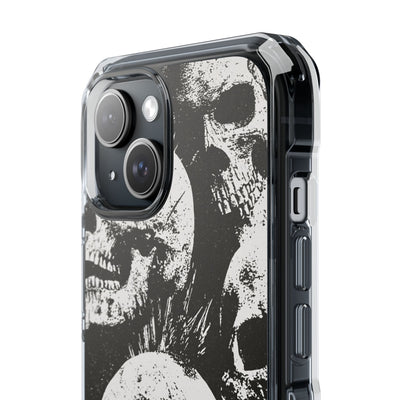 Punk Skull Riot · Clear Impact Magnetic Phone Case for iPhone · Black