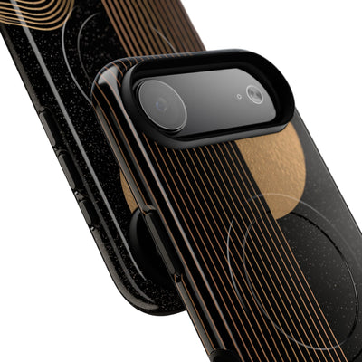 Gold Tough 2.0 Magsafe Phone Case for iPhone - Gilded Obsidian Dunes