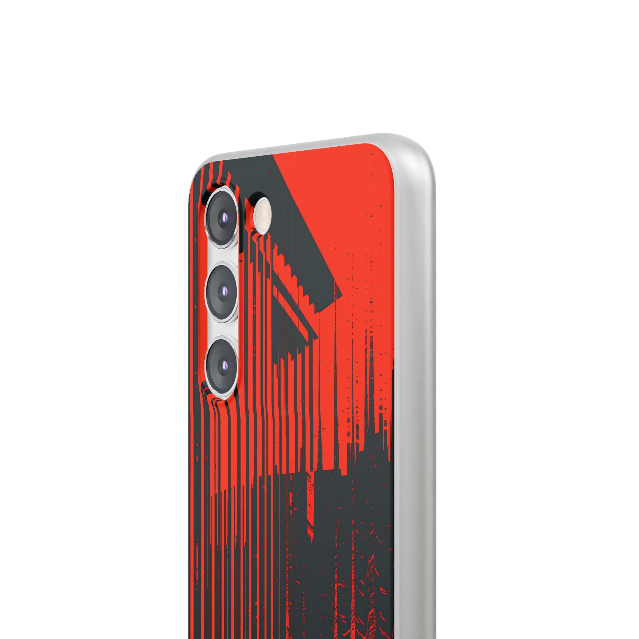 Red Lite Phone Case for Samsung - Crimson Brutalist Distortion
