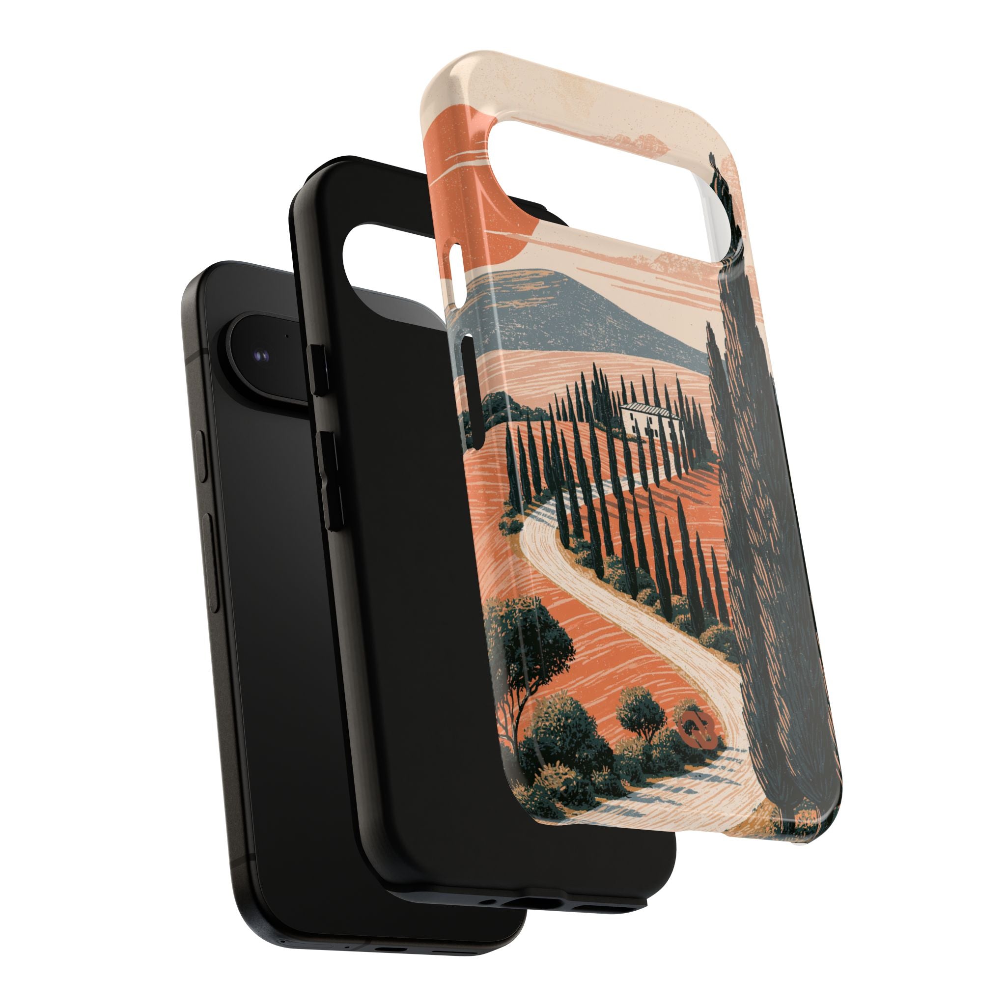 Orange Tough Phone Case for Google Pixel - Terracotta Ridge Trail