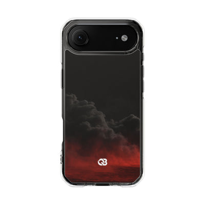 Crimson Fog Void · Clear Impact Magnetic Phone Case for iPhone ·  Black