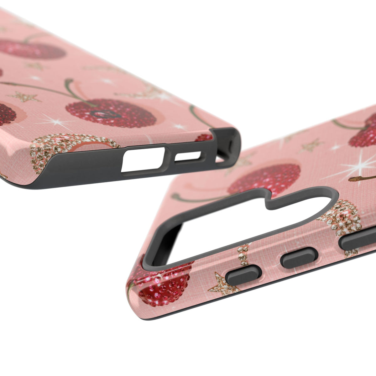 Bedazzled Ruby Cherries · Tough Phone Case for Samsung · Pink