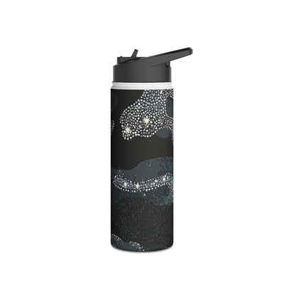 Glitter Shadow Camo · Insulated Water Bottle · Black