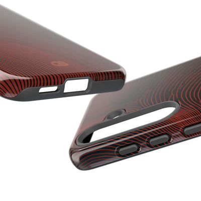 Red Tough Phone Case for Samsung - Terracotta Nerve Map
