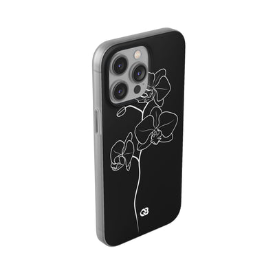Black Lite Phone Case for iPhone - Noir Alabaster Orchid