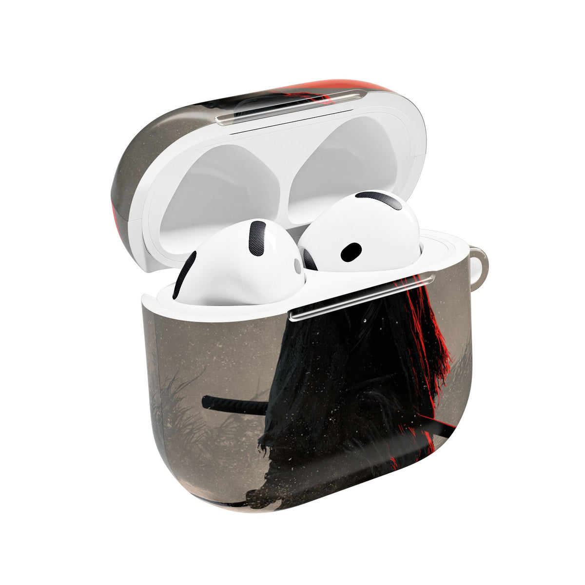 Crimson Moon Ronin · Hard Case for AirPods & AirPods Pro · Black