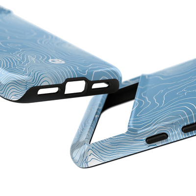 Glacial Basin Topo · Tough Phone Case for Pixel ·  Blue