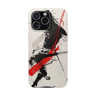 Crimson Sumi Slash · Lite Phone Case for iPhone ·  White