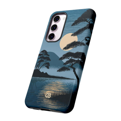 Blue Tough Phone Case for Samsung - Midnight Kyoto Pine