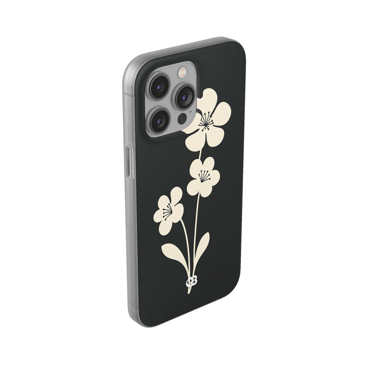 Nordic Blossom · Lite Phone Case for iPhone ·  Black